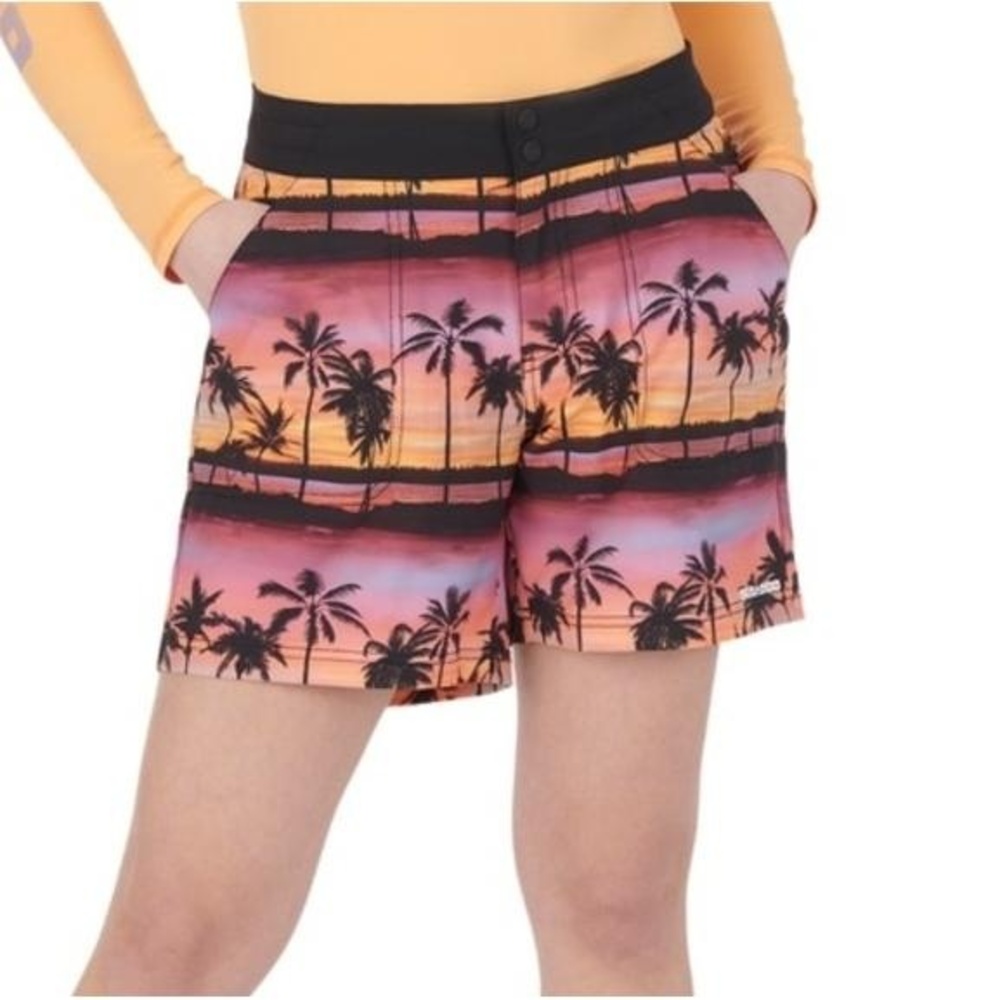 SEA-DOO Womens Tropical Sunset Classic 6 Boardshorts Black Size XL NWT